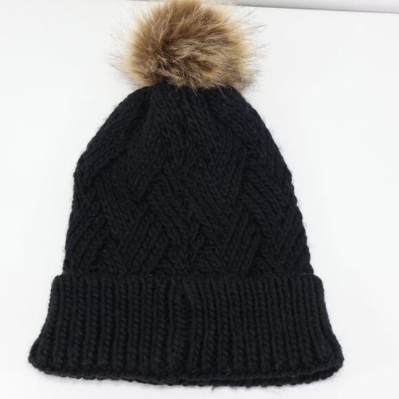 Subaru Motorsports Winter Beanie Hat Black Ski Gear Pom Snowboard Knit - Picture 3 of 4